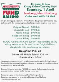 This logo image consists only of simple geometric shapes or text. Krispy Kreme Fundraiser Flyer Free Resume Templates