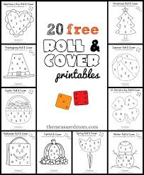 seasonal roll and cover games kindergarten math games preschool math math activities