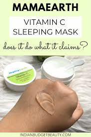 Mamaearth Vitamin C Sleeping Mask Review Honest Review Vitamin C Sleep Mask Best Vitamin C
