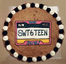 40th Birthday Cookie Cake Ideas License Plate Sweet 16 Cookie Cake Cookie Cake Birthday Cookie Cake Decorations Cake Cookies