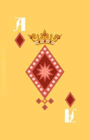 The ace of diamonds evokes everything related to the material world. Medieval Playing Cards Renaissance Deck Of Cards Historical Whimsical Unique Rainbow Fox Yellow Orange Red Pink Designer Playing Cards Deck Of Cards Playing Card Deck Cards