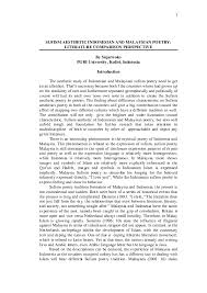 There is a huge gap between malay culture and arabs. Pdf Sufism Aesthetic Indonesian And Malaysian Poetry Literature Comparison Perspective Sujarwoko Woko Academia Edu