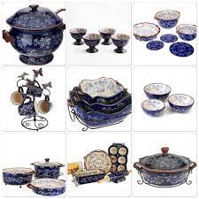 Temptations Blue Floral Lace Temptations Bakeware Temptations Cookware Diy Garden Fountains