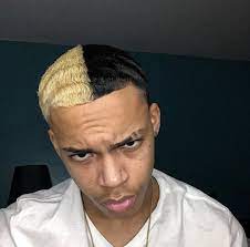 Half Blonde Half Black Waves In 2021 Boys Colored Hair Waves Hairstyle Men Men Hair Color