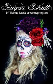 More images for easy sugar skull makeup » Sugar Skull Makeup Tutorial For Beginners Twist Me Pretty