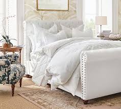Chesterfield Bed W Nh And Tall Fb Full Chenille Suede Pearl Bedroom Decor Design Your Bedroom Stylish Bedroom