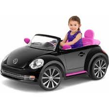 Kid Trax Vw Beetle Convertible 12 Volt Battery Powered Ride On Black Walmart Com Vw Beetle Convertible Beetle Convertible Ride On Toys
