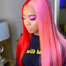 Silver blonde hair looks super cute while remaining a little more natural than some of the other looks. Carina Customized Blonde Black Red Pink Straight Human Hair Wigs For Women With Baby Hair
