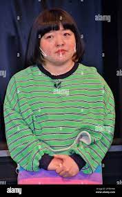Comedian Okarina(Maki Inao) of Okazu Club attend a press conference in  Tokyo, Japan on April 5, 2021. (Photo by AFLO Stock Photo - Alamy