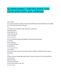 ILLINOIS BASSET CERTIFICATION TEST EXAM QUESTIONS AND ANSWERS | Exams  Business Administration | Docsity