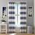 Bedroom Blue Striped Curtains