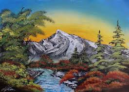 High Tatras Krivani N The Autumn Spacepainting Spraypainting Art Ivan Peroncik