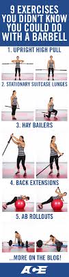 9 Exercises You Didn T Know You Could Do With A Barbell Barbell Workout Bar Workout Exercise