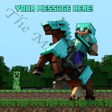 Decorate the cake squares so you have grass blocks, sand blocks, and water. Minecraft Diamond Edible Cake Image Topper 5 The Monkey Tree