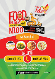 Food Delivery Flyer Design For The Mustard Restaurant Wuse 2 Abuja Nigeria Restaurant Food Delivery Restaurant Delivery Brochure Food