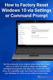 Since you are selling the computer, the best option to choose is wipe hard drive to completely erase all data and information from the computer. How To Factory Reset Windows 10 Via Settings Or Command Prompt Windows 10 Windows System Windows