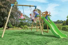 The outdoor playset has a roomy clubhouse that is covered with a canopy and includes security railings for extra protection. Kids Garden Toys Argos