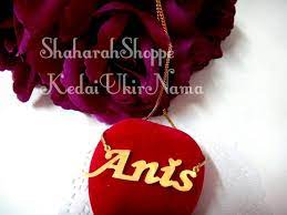 Engraved necklace / rantai ukir nama silver : Rantai Leher Anis Shaharah Shoppe Kedai Ukir Nama Facebook
