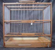 big wooden hand crafted bird cage slide out tray plexiglas go shop pet supplies kus kafesi kafes