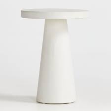 Willy White Plaster Pedestal Side Table Reviews Crate And Barrel Qr code link to this post.