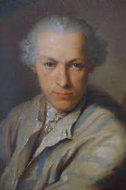 Self portrait by Januarius Zick, detail, c. 1757