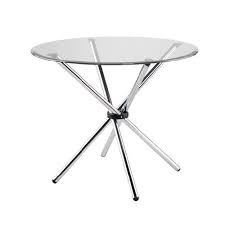 Chrome Steel Base 40 Round Top Glass Top Is 3 8 Thick With Polished Pencil Edge Plasti Glass Round Dining Table Dining Table In Kitchen Glass Dining Table