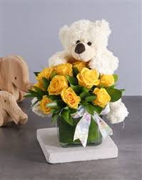 Starting at only $29.95, these snuggly teddy bears and gorgeous flowers are sure to make someone's day. Teddy Bears Flowers Netflorist