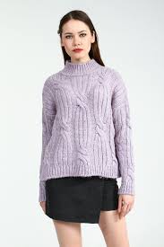 Kadin Lila Regular Yarim Bogazli Kazak Triko Kazak Modelleri Kadin Kazak Orgu Collezione Kazak Modelleri Bayan Kazak Kombinleri Trik Triko Kadin Moda