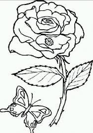 Rose Printable Butterfly Coloring Page Flower Coloring Pages Rose Coloring Pages
