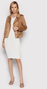 Guess Kurtka przejściowa Monica W2RL20 WEGB2 Beżowy Regular Fit