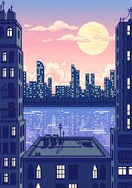 Elevate your workflow with the 2d pixel art city background pack asset from mokawyler. Nessawawa Pixel City Twitter Instagram Redbubble Pixel Art Landscape Pixel City Anime Scenery Wallpaper