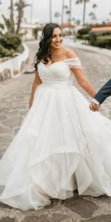Women's lace wedding dresses for bride with 3/4 sleeves plus size bridal gown. Off The Shoulder Plus Size Bridesmaid Dress Cheap Online