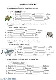 Comparative Adjectives Interactive Worksheet Comparative Adjectives Comparative Adjectives Worksheet Adjectives