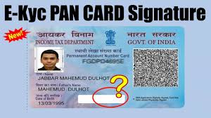New Pan Card E Kyc Aadhaar Based Otp E Kyc Pan Card Signature Problem Youtube