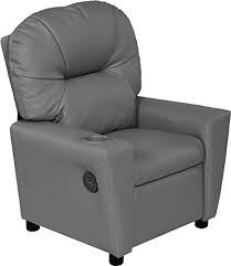 Made of laminated mdf and particleboard with dove gray finish. Relaxzen Usb Charging Contemporary Kids Recliner With Cupholder Gray Buy Online In Maldives At Maldives Desertcart Com Productid 50863356