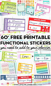 You can write down holidays and events and make it your own. 60 Free Printable Functional Stickers For Your Planner Or Bullet Journal Lovely Planner