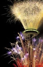 New Year Celebration 3 Fireworks New Year Fireworks Space Needle