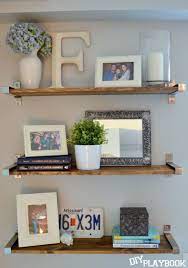 Diy Playbook Rustic Ikea Shelves Floating Shelves Living Room Ikea Shelves Decor