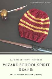 If you have questions about how to knit a specific pattern, please. Wizard School Spirit Beanie Free Knitting Pattern Knit Beanie Pattern Hat Knitting Patterns Knitting