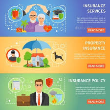 Insurance Service 3 Flat Banners Set Life Insurance Facts Life Insurance Companies Insurance