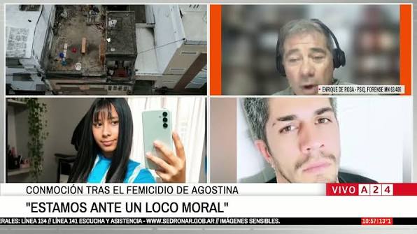 📢 CRIMEN DE AGOSTINA: "ESTOS TIPOS TIENEN UNA ALTÍSIMA CAPACIDAD PARA  CAPTAR GENTE"- DE ROSAS, 👉 En el marco del crimen de Agostina Vega, el  psiquiatra forense, Enrique De Rosas, advierte sobre la ...