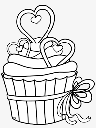 These alphabet coloring sheets will help little ones identify uppercase and lowercase versions of each letter. Cupcake Outline Clipart Heart Cupcake Coloring Pages Free Transparent Png Download Pngkey