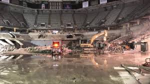 demolition underway on the inside of the bmo harris bradley