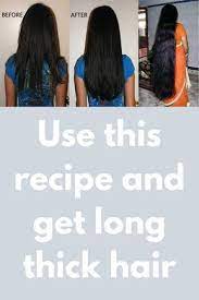 Use This Recipe And Get Long Thick Hair Growth Of Hair Is A Natural Process And Usually It Takes Thick Hair Styles Long Thick Hair How To Grow Your Hair Faster