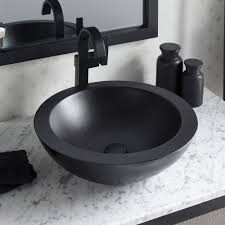 Types of bathroom basins (sinks). Morro Concrete Vessel Bathroom Sink Native Trails
