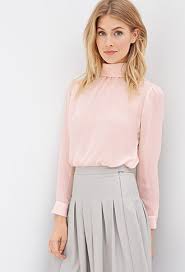 High Neck Sheer Blouse High Collar Blouse High Neck Shirts Pretty Blouses