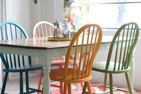 Reclaimed wood in aged oak finish. 15 Dining Rooms With Brilliantly Colorful Chairs Kitchn