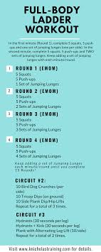 Heart Pumping Bodyweight Ladder Workout Karen Nicholas Training Ladder Workout Emom Workout Hotel Workout