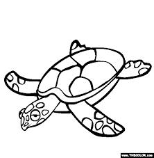 Image of turtles coloring pages on white. Turtle Coloring Page Free Turtle Online Coloring