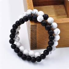 Black And White Relationship Bracelets Are You In A Long Distance Relationship Ring To Perfection S Matte Black White Vein Couple Distance Bracele Distance Bracelets Couple Bracelets Friend Jewelry